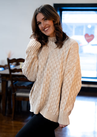 All Day Every Day Checkered Sweater