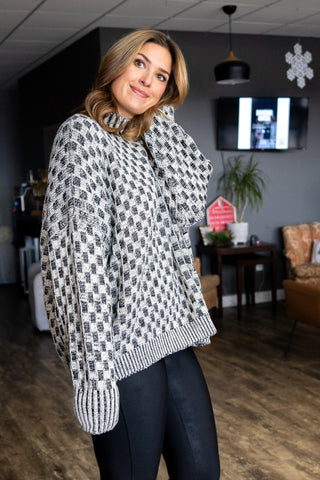 All Day Every Day Checkered Sweater