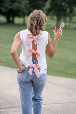 Blushing Bow Sweater Vest