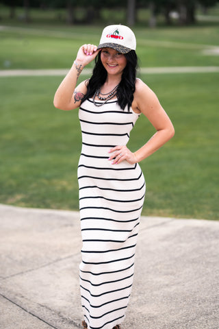 Fall in Line Ribbed Maxi Dress