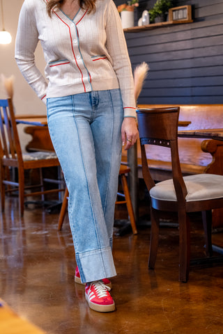 Perfect Line Pintuck Jeans