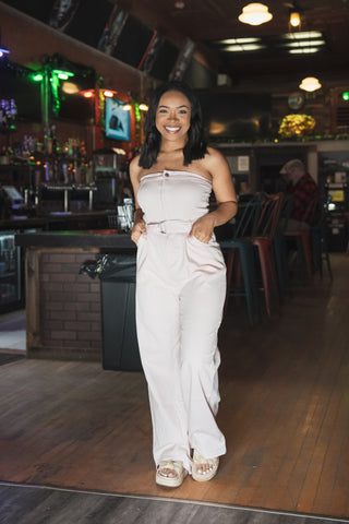 Jumping to Conclusions Light Pink Jumpsuit