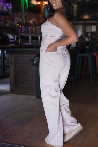 Jumping to Conclusions Light Pink Jumpsuit