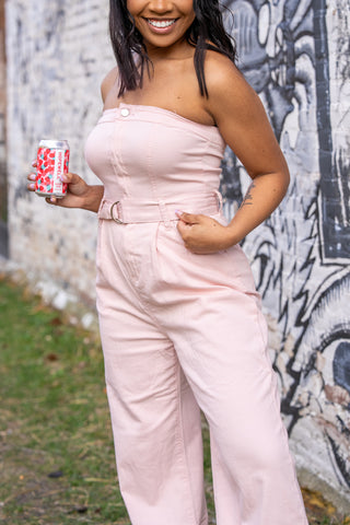 Jumping to Conclusions Light Pink Jumpsuit