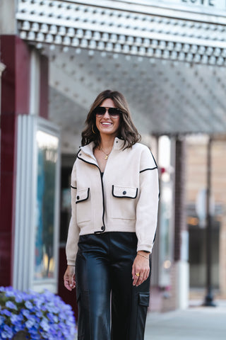 Cool Contrast Wool Jacket