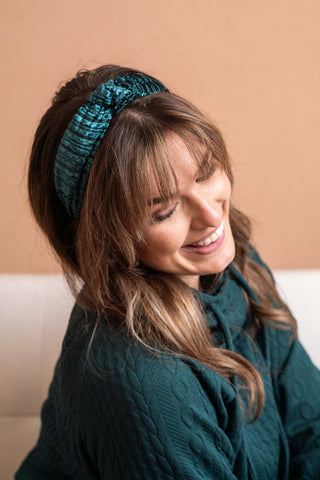 Green With Envy Velvet Headband