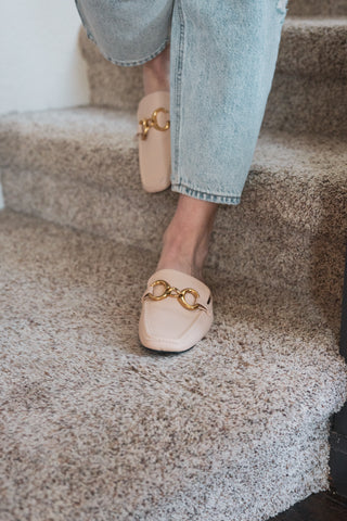 Desk to Drinks Beige Mules