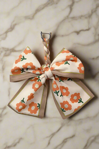 Orange Scarf Bow Purse Charm
