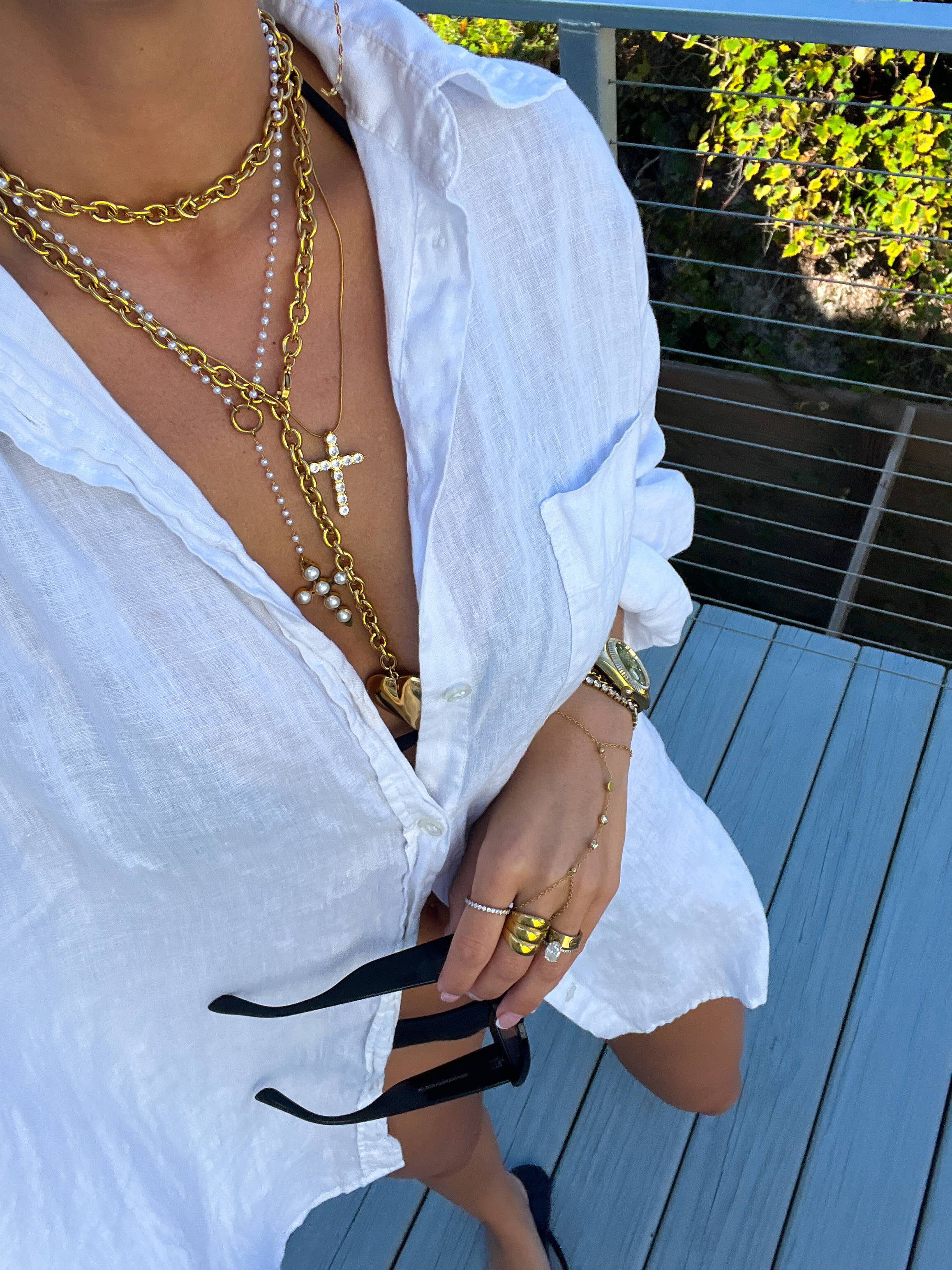 XL Sparkle Cross Necklace