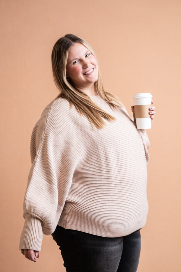 Chilly Days Taupe Sweater