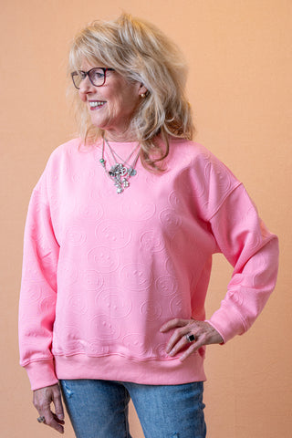 Smile Bright Pink Sweater
