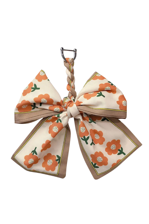 Orange Scarf Bow Purse Charm