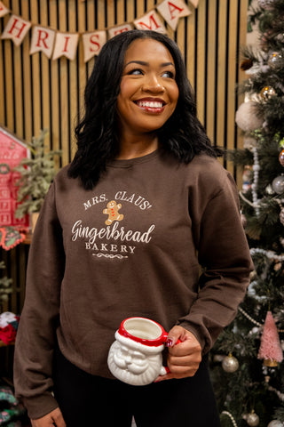 Gingerbread Bakery Embroidered Crewneck