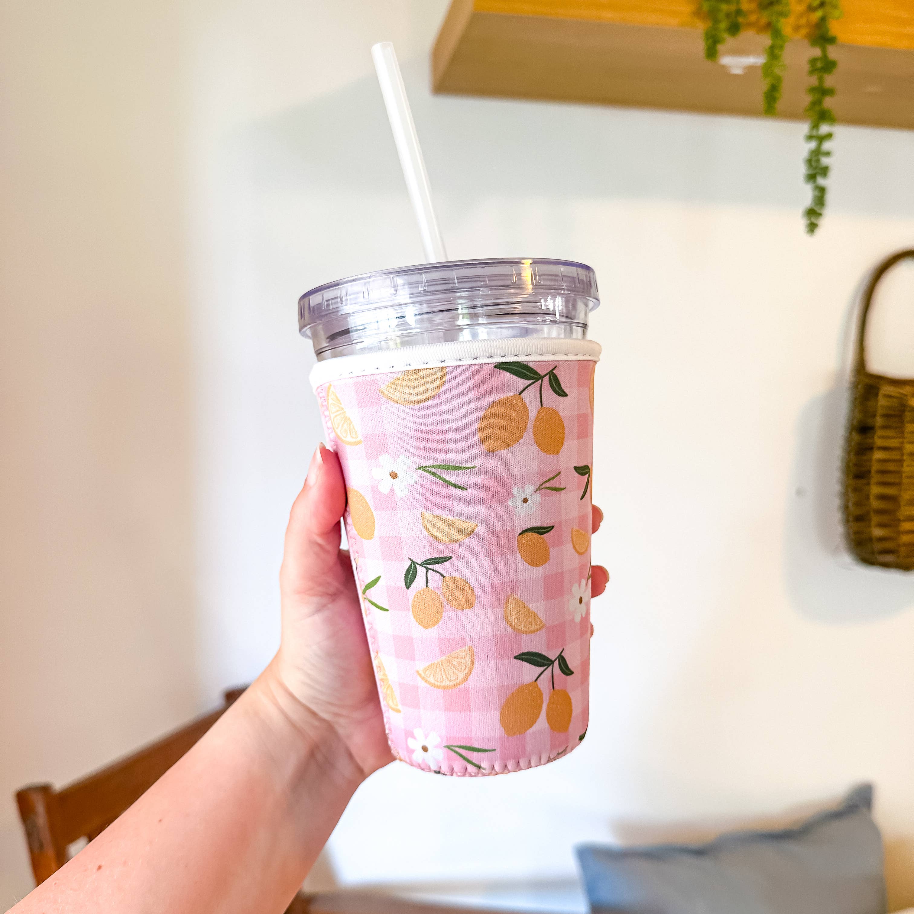 Lemon Gingham | Coffee Sleeve