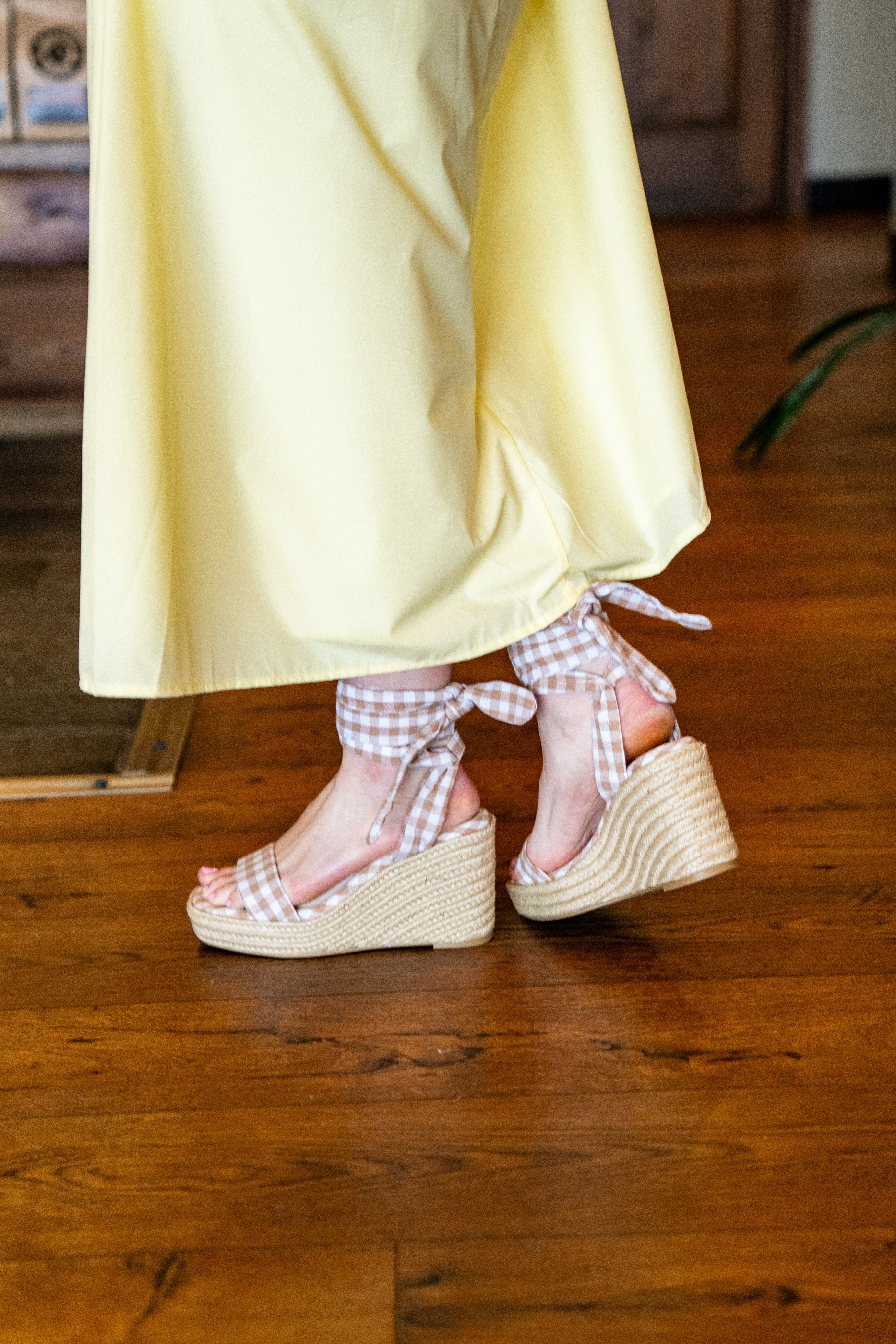 Girlhood Gingham Wedge Heel