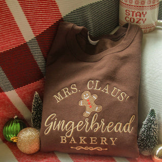 Gingerbread Bakery Embroidered Crewneck