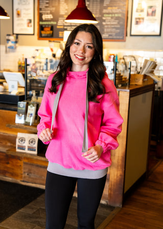 Spring Alert Pink Fleece Pullover