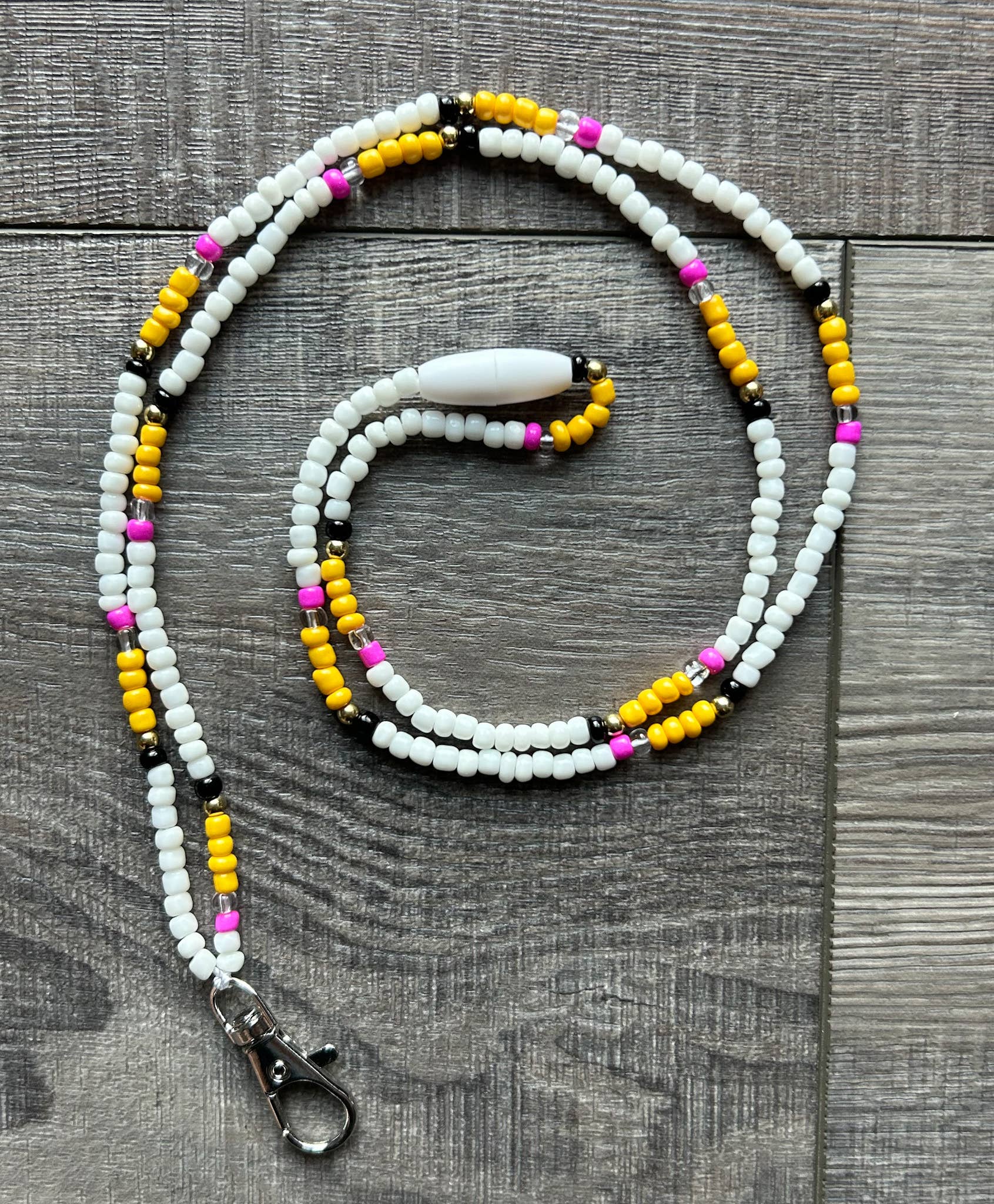 Pencil Seed Bead Lanyard