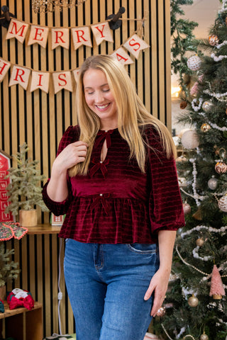 Sugar Plum Peplum Top