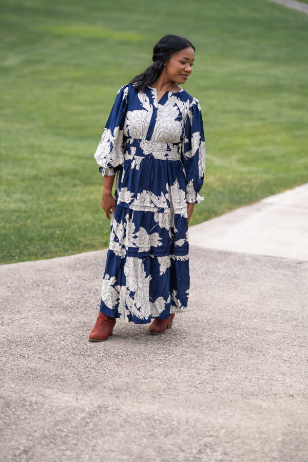 Wine Country Navy Dress