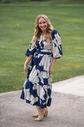 Wine Country Navy Dress