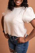 Sparkling Snow Textured Top