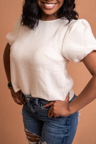 Sparkling Snow Textured Top