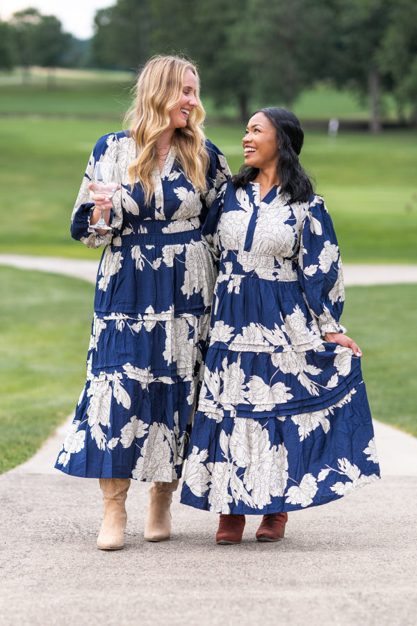 Wine Country Navy Dress