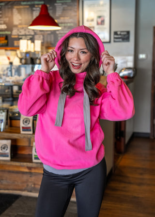 Spring Alert Pink Fleece Pullover