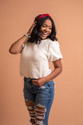 Sparkling Snow Textured Top