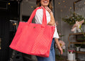 Cherry Pop Checkered Tote Bag
