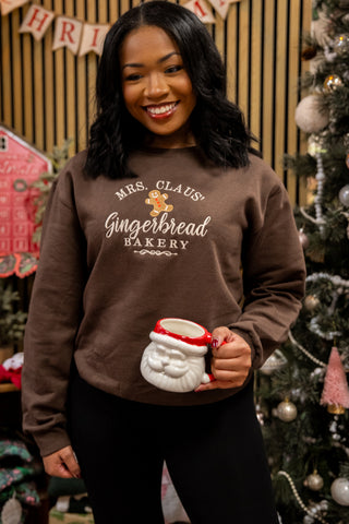 Gingerbread Bakery Embroidered Crewneck