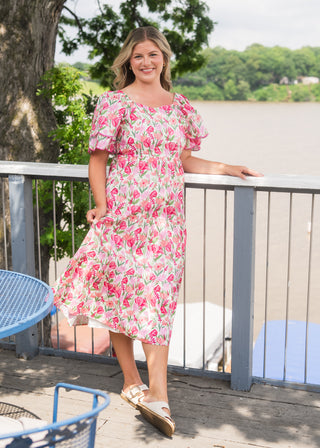 Tangled Up Tulip Midi Dress
