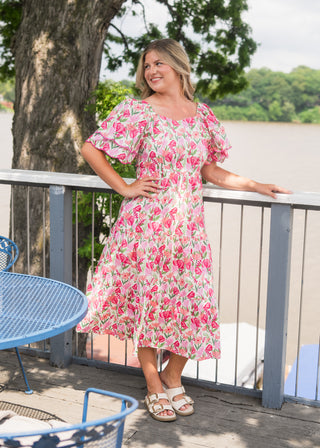 Tangled Up Tulip Midi Dress