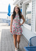 Floral Open Back Mini Dress