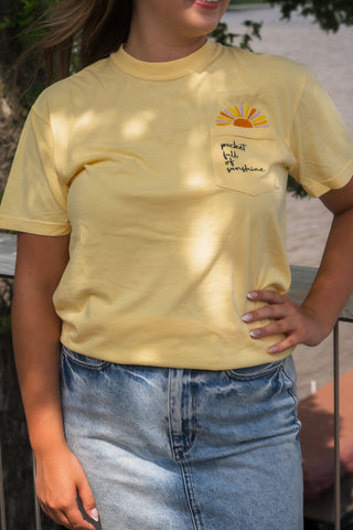 Pocket Full Of Sunshine Embroidered Tee