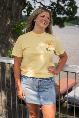 Pocket Full Of Sunshine Embroidered Tee