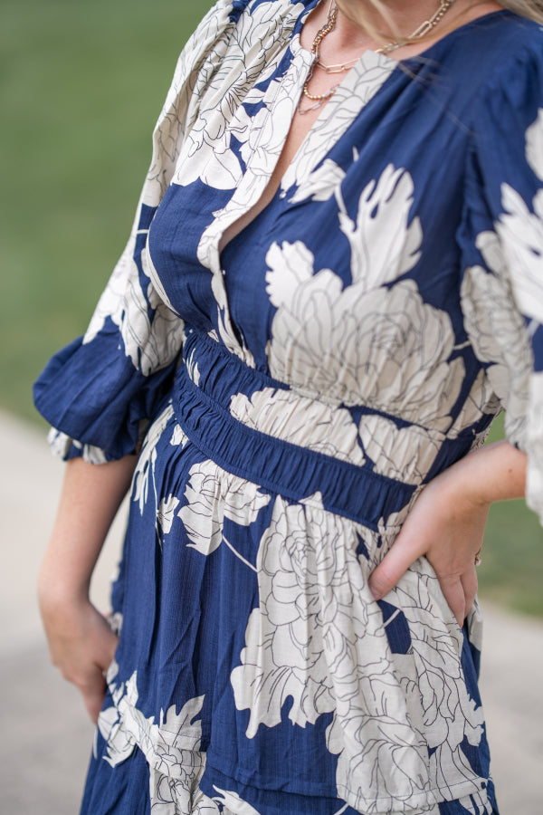 Wine Country Navy Dress