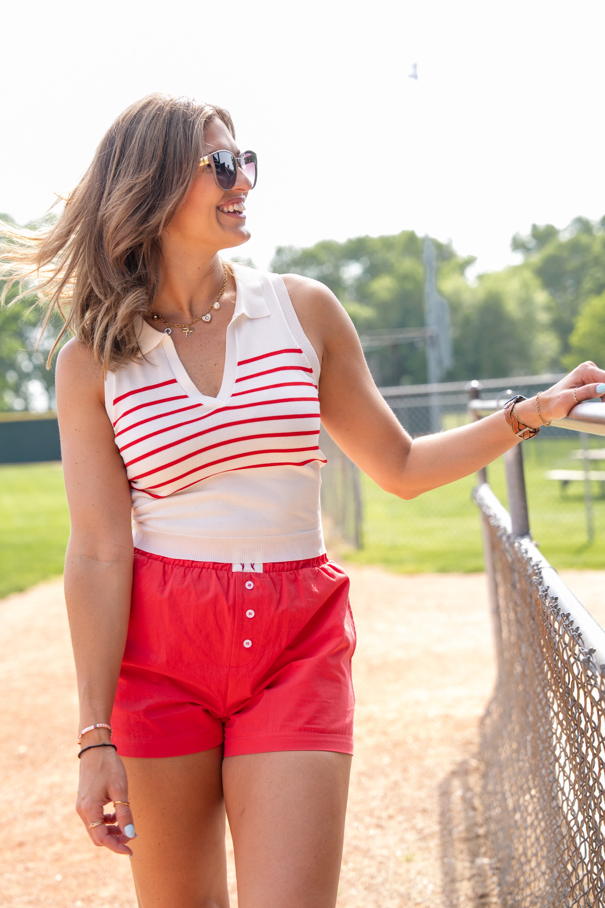 Seventh Inning Striped Top