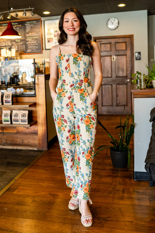Dancing Daisies Floral Jumpsuit