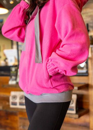 Spring Alert Pink Fleece Pullover