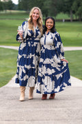 Wine Country Navy Dress