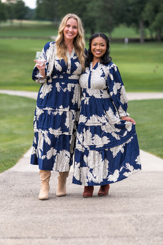Wine Country Navy Dress