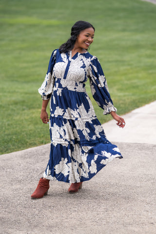 Wine Country Navy Dress