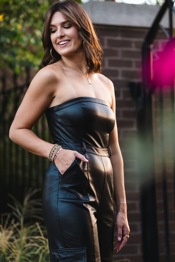 Level Up Leather Jumpsuit