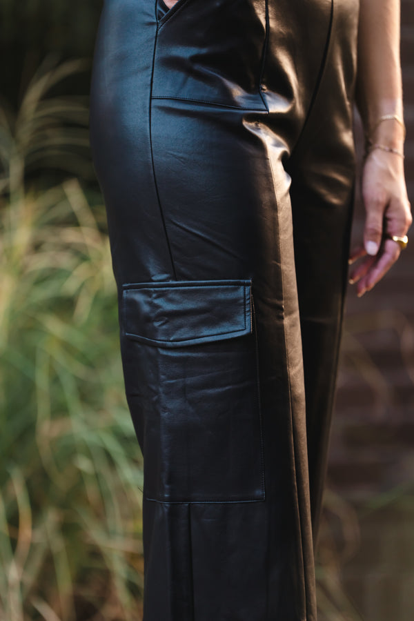 Level Up Leather Jumpsuit
