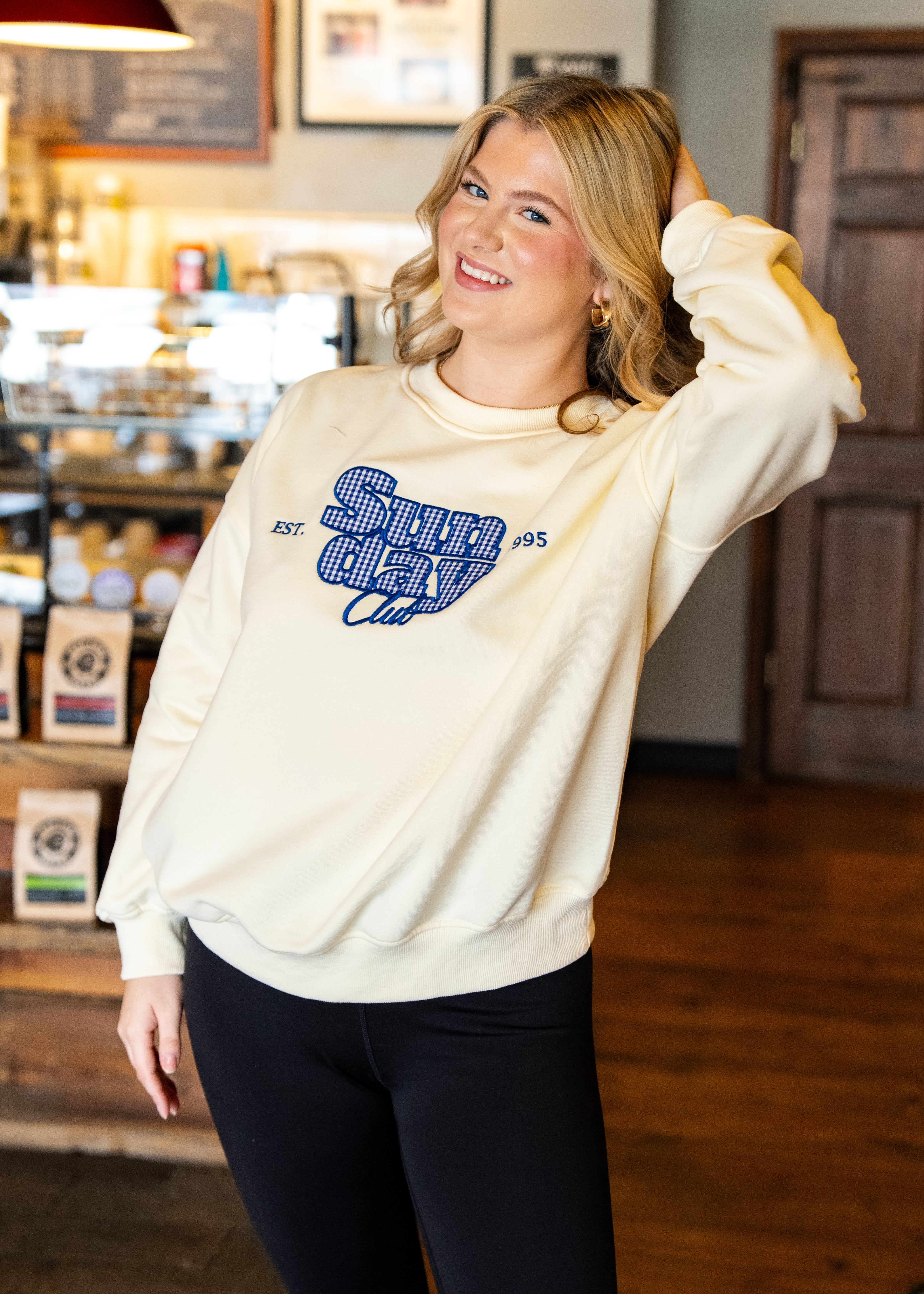 Sunday Club Embroidered Sweatshirt