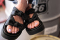 Finish Line Flair Black Sandals