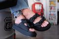 Finish Line Flair Black Sandals