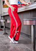 Racing Stripes Red Track Pants